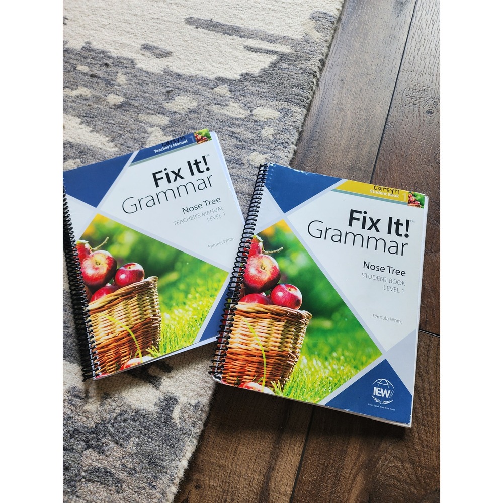 IEW Fix It Grammar Nose Tree Level 1 Teacher Manual and Student Book Set